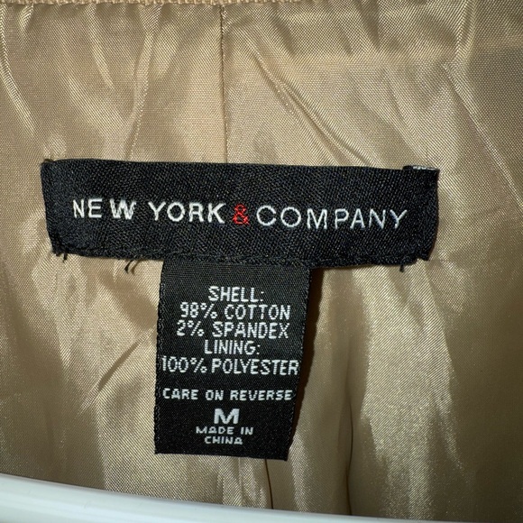 New York & Company Beige Jacket - Picture 3 of 4